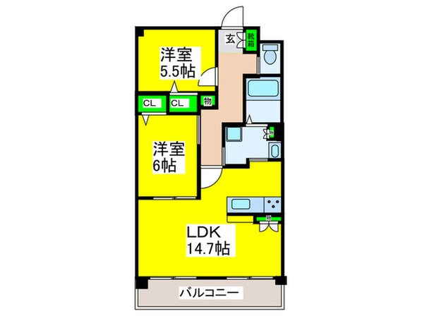 Ｇｒａｎｄ　Ｈｉｌｌ高倉の物件間取画像